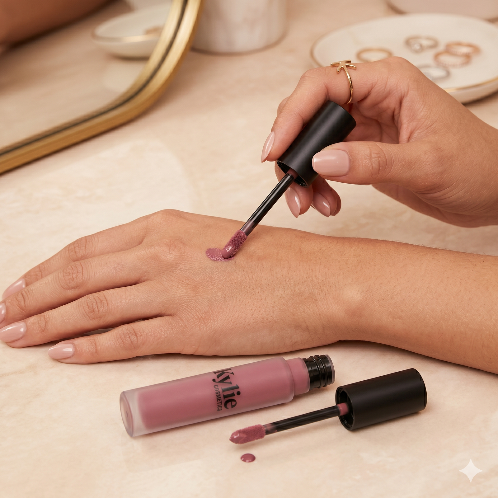Kylie Cosmetics Matte Liquid Lipstick - Pose, Long-Wearing, 3.0 ml - Image 5