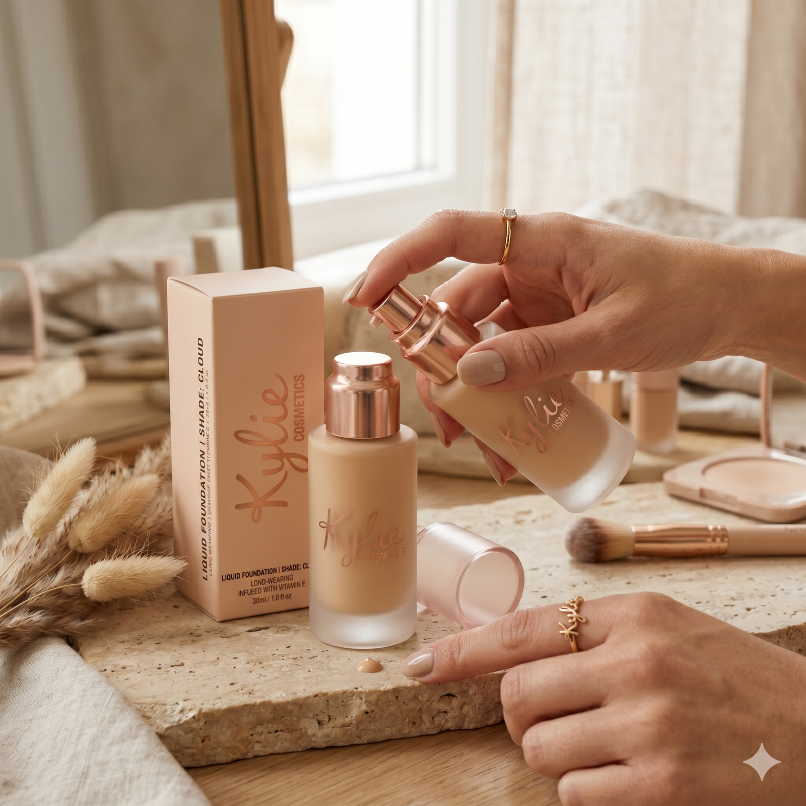 Kylie Cosmetics Liquid Foundation - Shade: Cloud, Long-Wearing, 30ml - Image 5