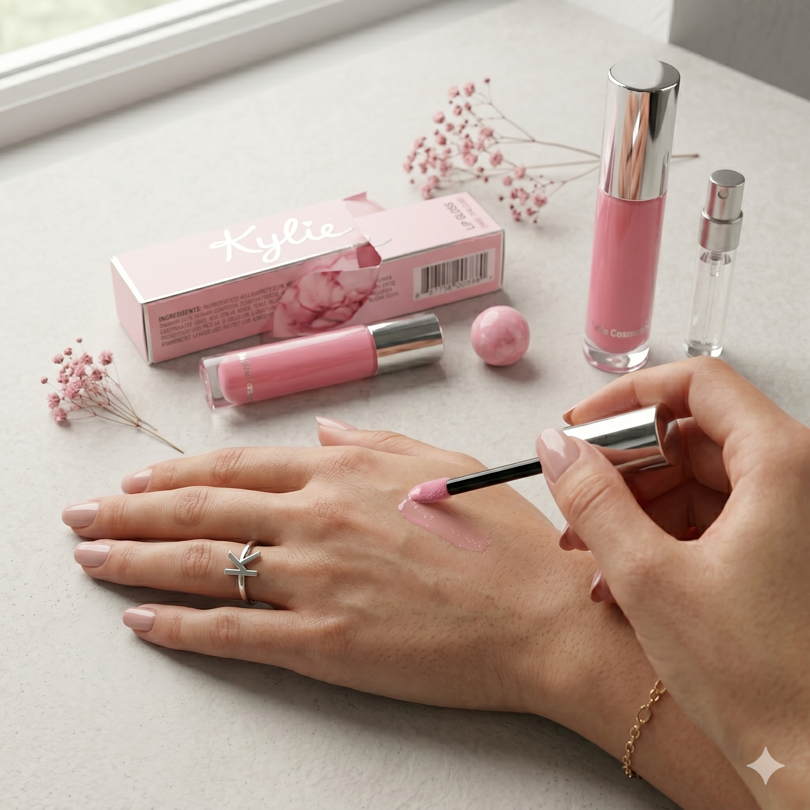Kylie Cosmetics Lip Gloss - Pink Cloud, 3.0 ml - Image 5