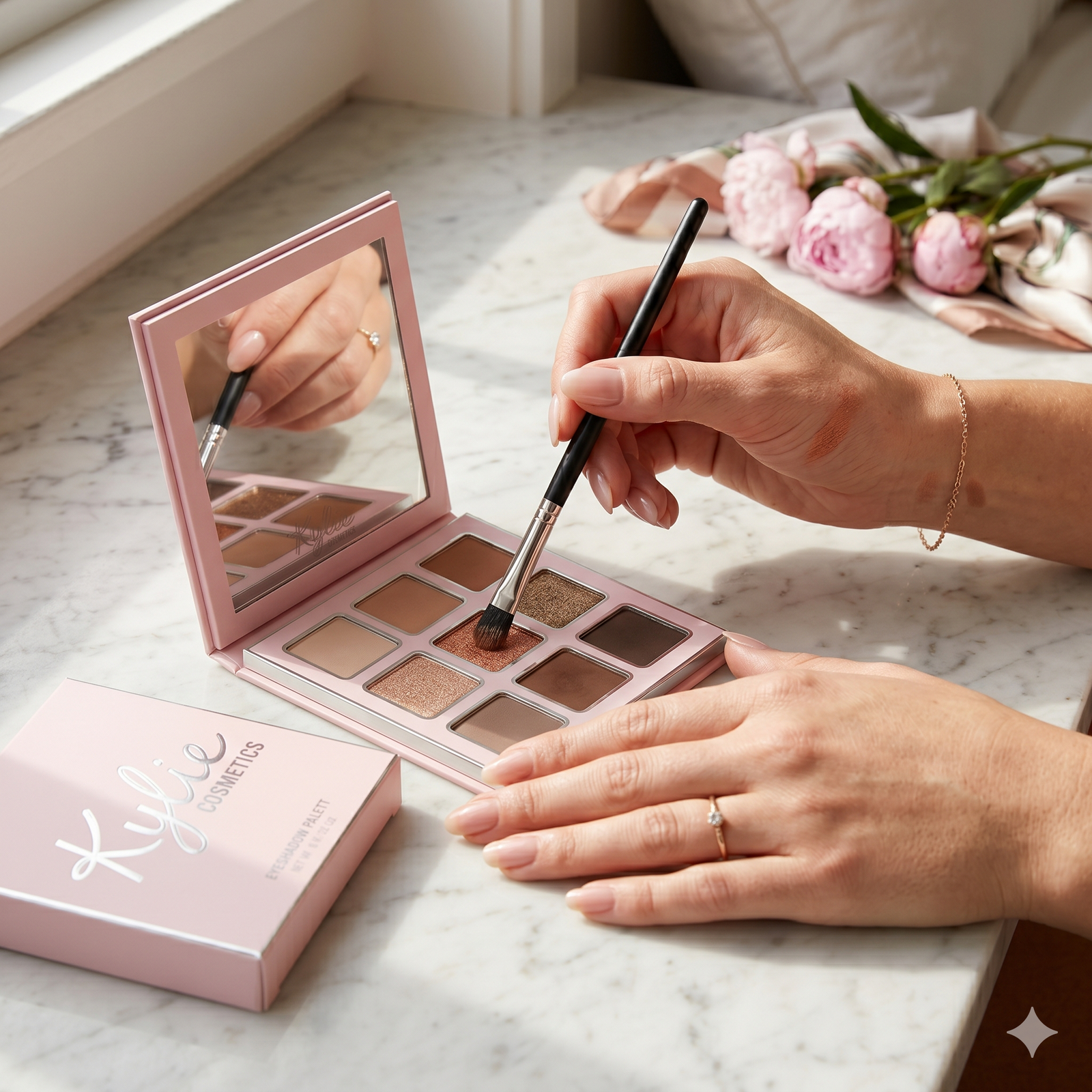 Kylie Cosmetics 9-Pan Eyeshadow Palette - Neutral & Bronze Tones - Image 5